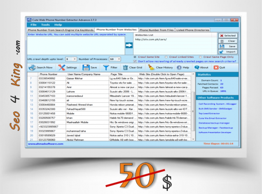 Cute Web Phone number Extractor 2.7.5