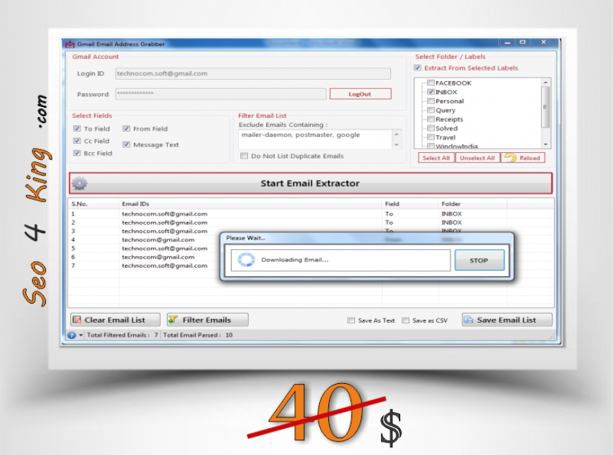 Gmail Email Address Grabber 2.5